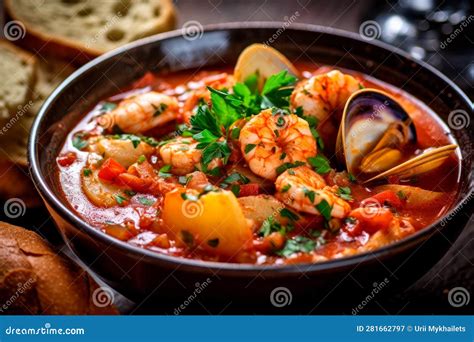 Zuppa alla Pescarese! A Delightful Symphony of Fresh Seafood and Rustic Italian Flavors!